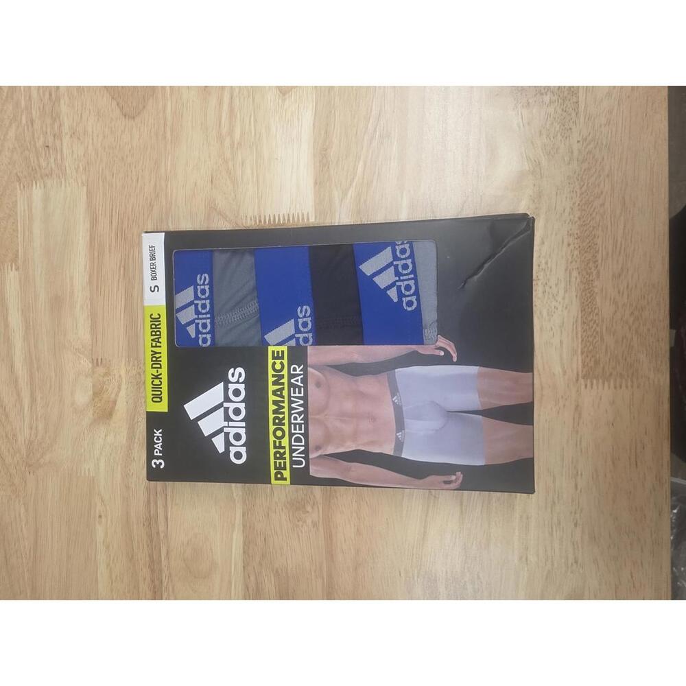 adidas Men's Performance Boxer Brief Underwear (3-Pack), Small